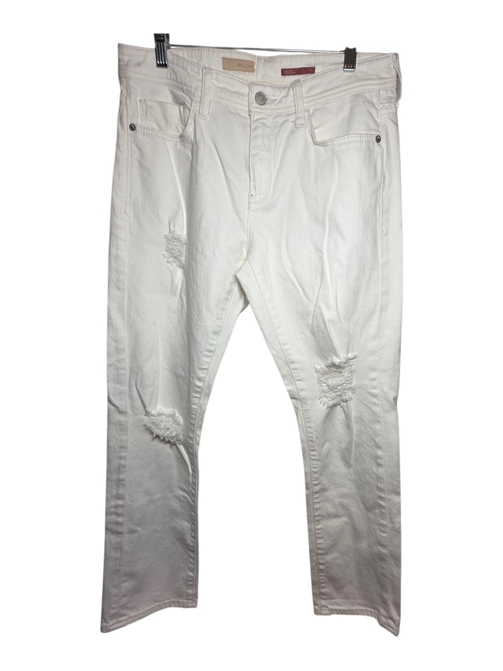 Anthropologie Pilcro Distressed White Jeans 29